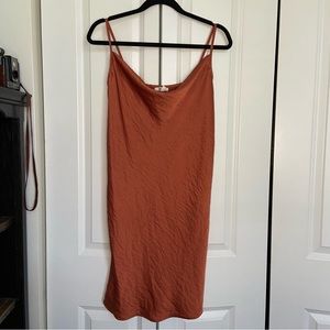 MAURICES RUST COWL NECK SPAGHETTI STRAP MINI DRESS
